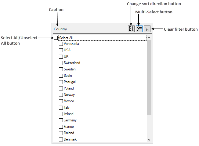 C1WinForms FlexPivotSlicer Appearance