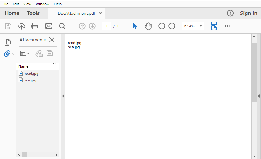 PDF attachments