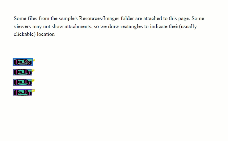File attachment annotation in a PDF file