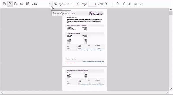 zoom reports in flexviewer snapshot