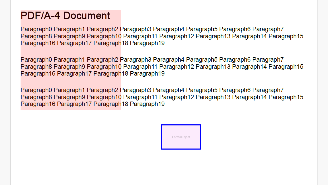 DsPdf illustration of creating a PDF/A-4 document