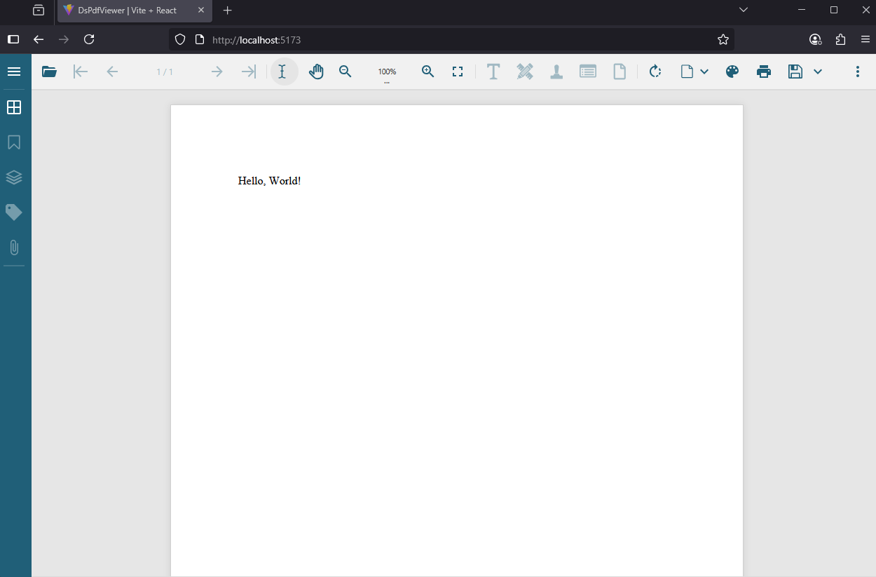 Loading PDF from URL into React App using a JS PDF Viewer Control