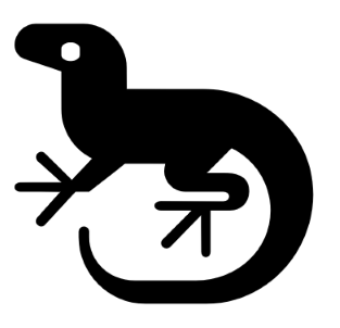 A black lizard