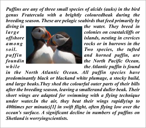 Text rendered around image of two birds