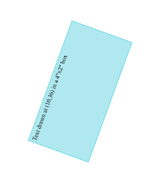 Matrix transformation applied on a rectangle shape which alters its orientation and size