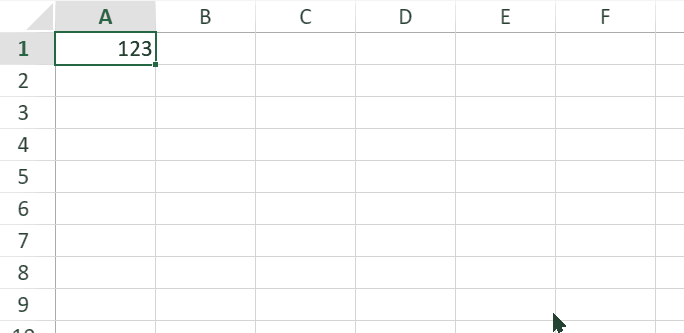 SpreadJS worksheet workflow showing a copied single string value changed into an incremented series by selecting the Fill Series command from the fill options menu.