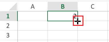 SpreadJS worksheet showing a selected cell with the drag fill handle and plus cursor used to start a cell range fill operation.