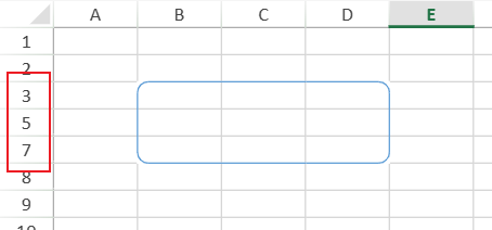 SpreadJS cell range resolving rounded outer corners around visible cells while skipping hidden or zero-size rows and columns