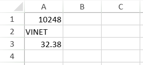 SpreadJS worksheet cells display order ID, customer ID, and freight fields bound to the first Data Manager table record.