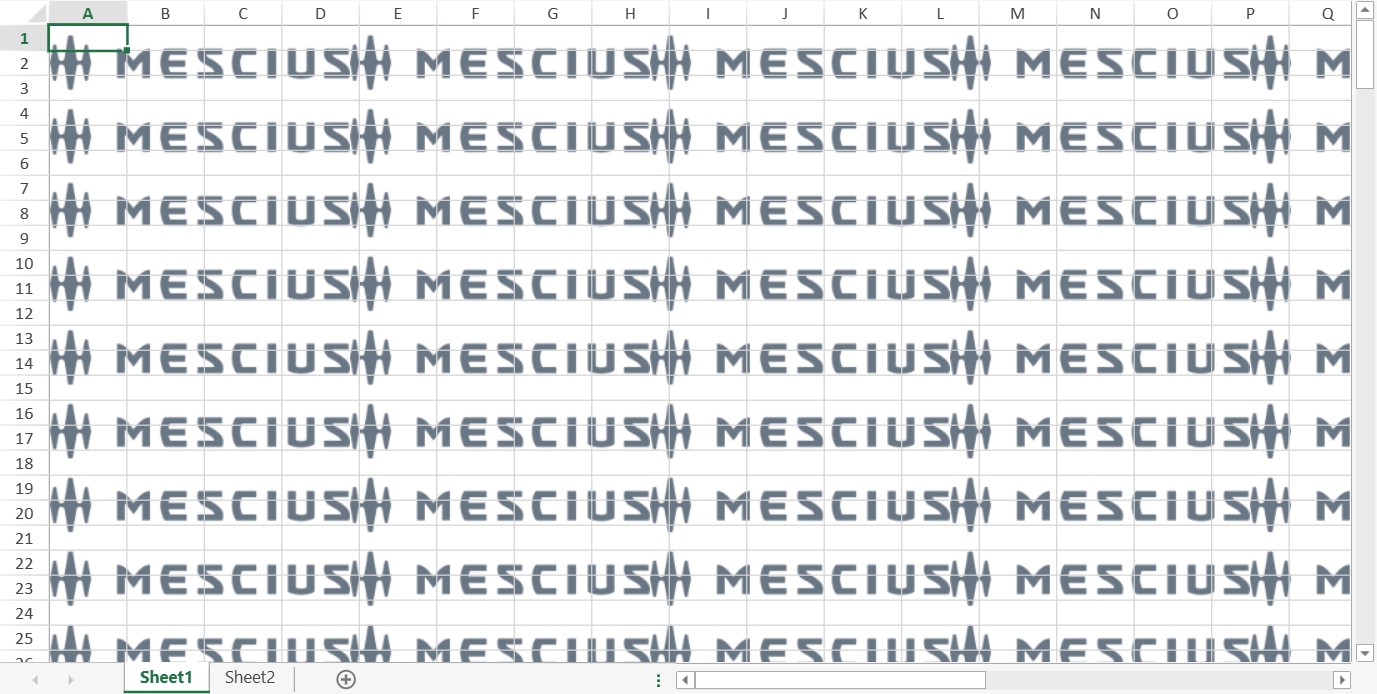 SpreadJS worksheet filled with repeated background image tiles after the backgroundImage method applies the repeat layout option across the worksheet area.