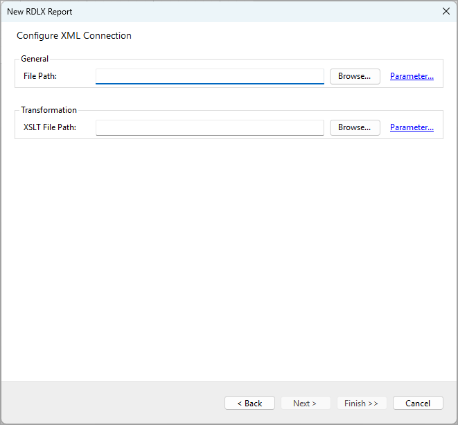 Configure XML File Connection