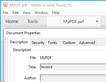 An example of adding metadescriptions