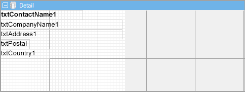 Address Labels Section Report at Design Time