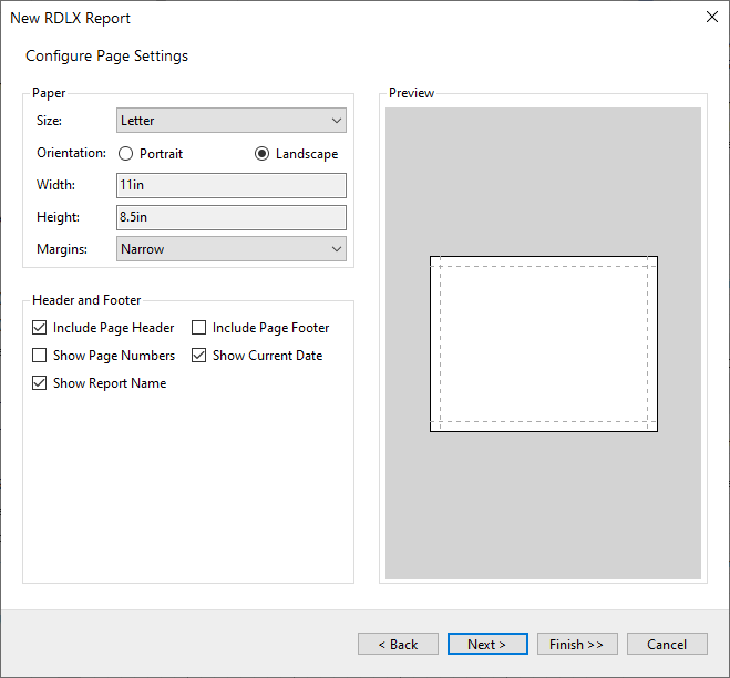 Configure Page Setting
