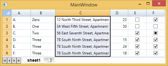 Columns after dragging