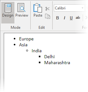 C1WinForms Editor insert and edit output