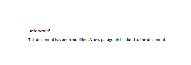 Modified Word document
