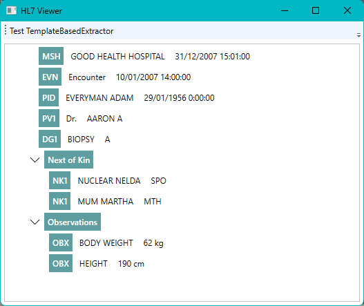 WPF TreeView Presenting HL7 Data