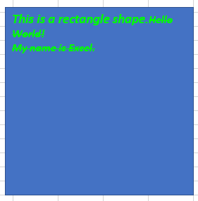 Setting text on shape in GcExcel