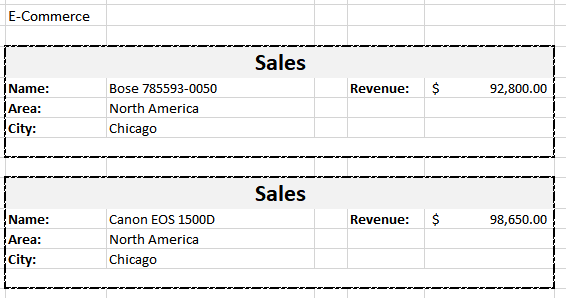Excel report