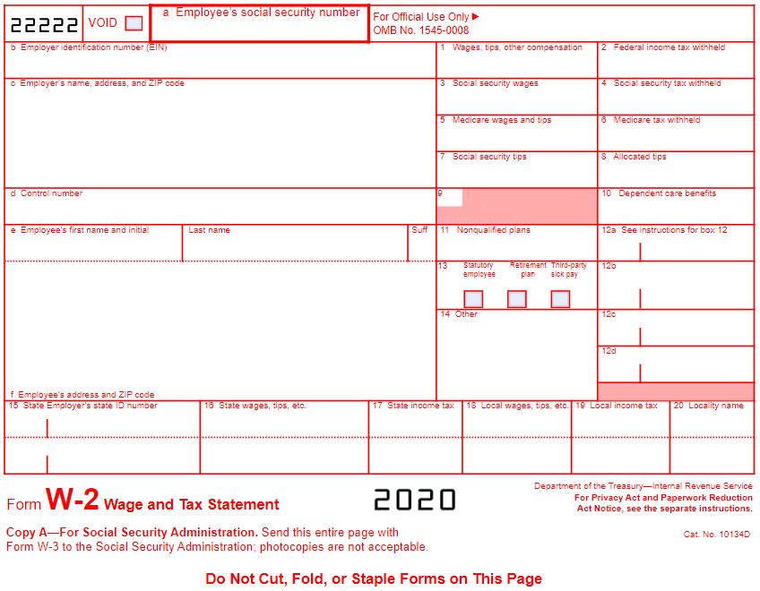 A bound PDF form displaying a wage and tax statement