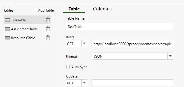 GS-Add Tables
