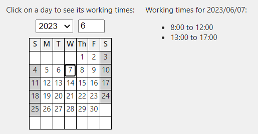 GS-View working hours