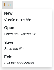 Item template in Menu