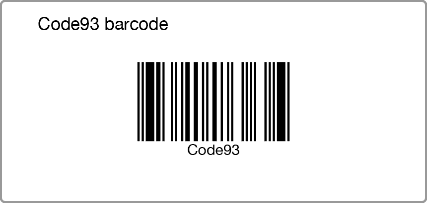 Code93 barcode