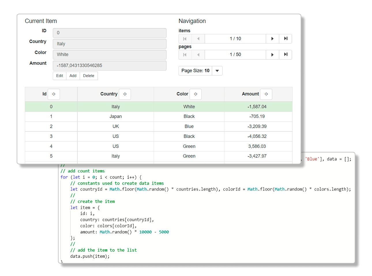 CollectionView for JavaScript