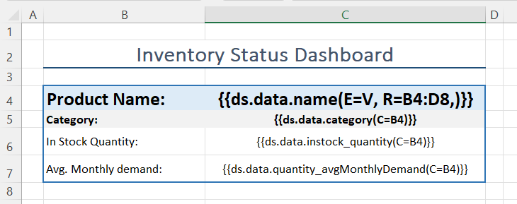 Inventory Status Dashboard