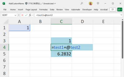 Defined Names in Excel Formulas