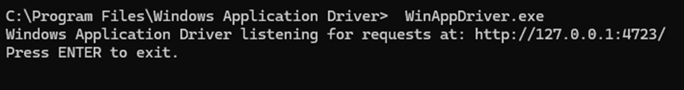 WinAppDriver