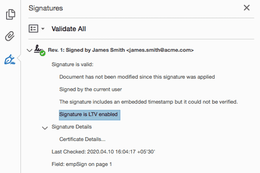 .NET Digital Signature Validation  