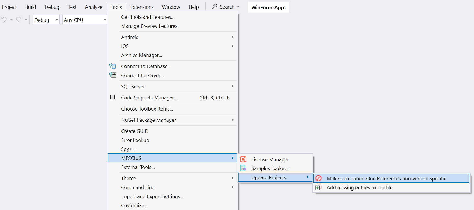 Updating Licenses