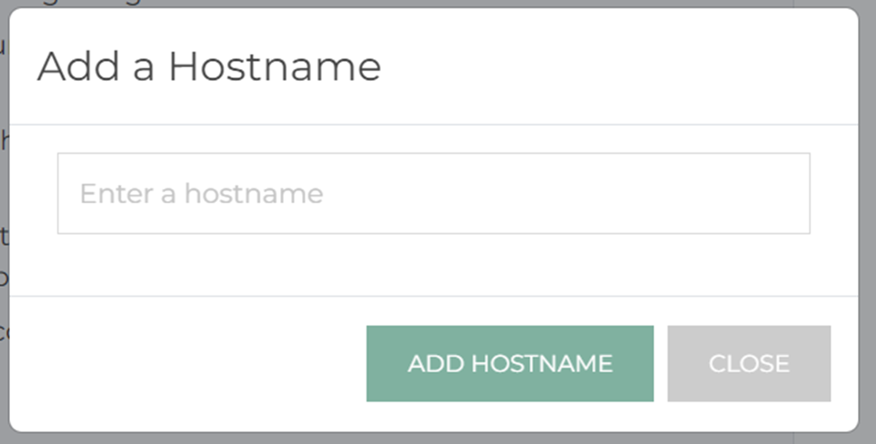 Add a Hostname Screenshot