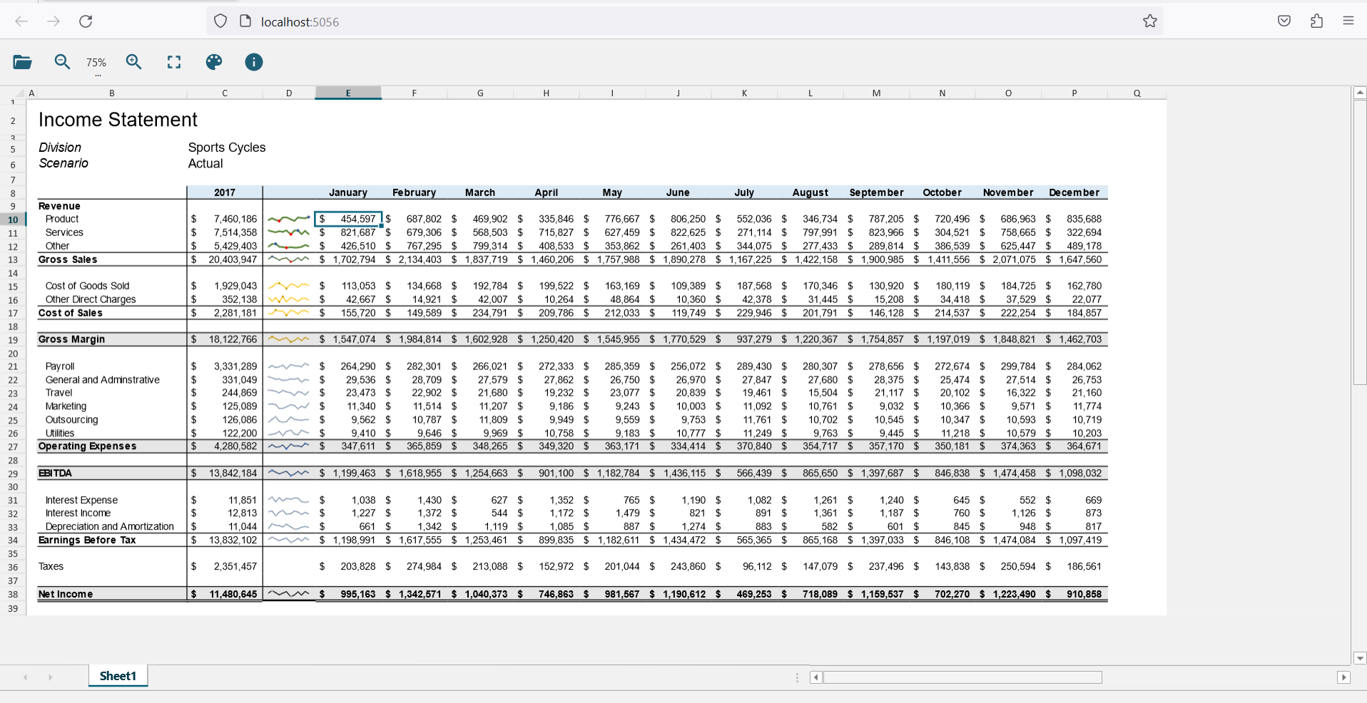 View XLSX file in a Client-Side Viewer