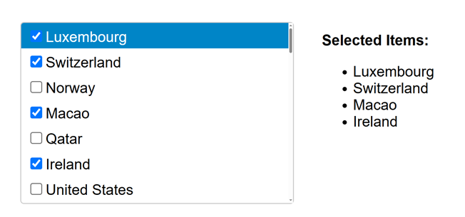 ListBox Input Control