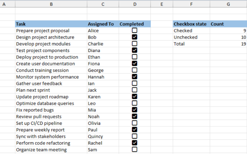 Programmatically Add Checkboxes to Generated Excel Files - Developer SDK