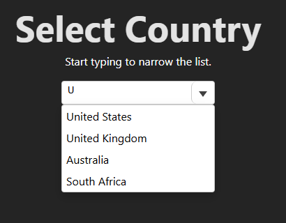 JavaScript ComboBox