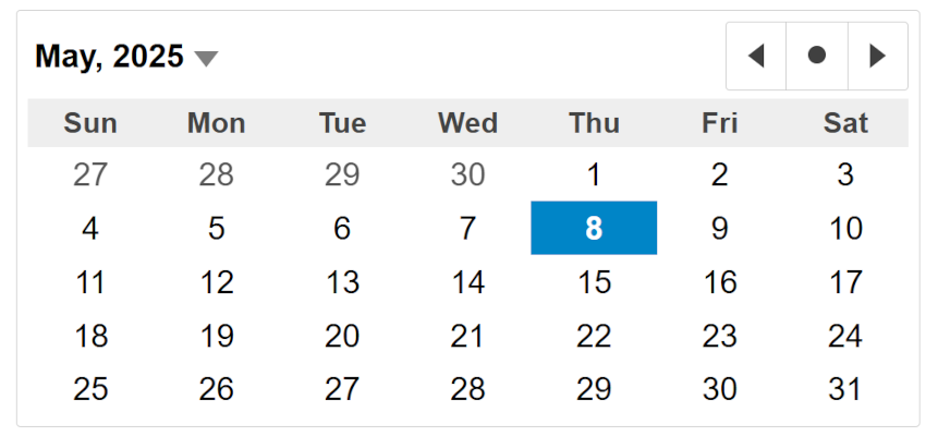 JavaScript Calendar Component