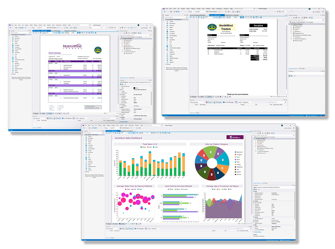 Visual Studio Report Designer IDE Reporting Tool ActiveReports