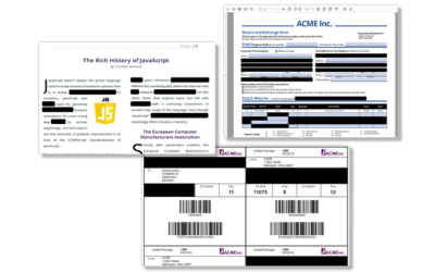 Apply secure redactions with a JavaScript PDF library