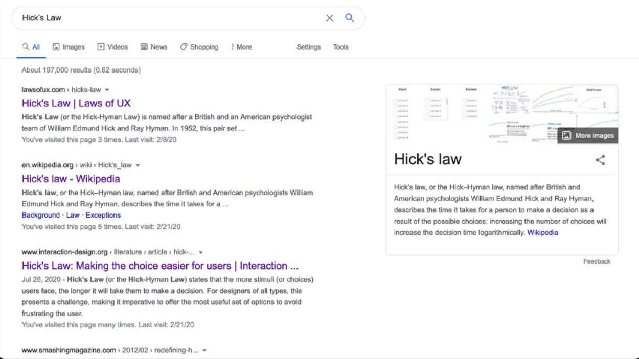 Hick's Law