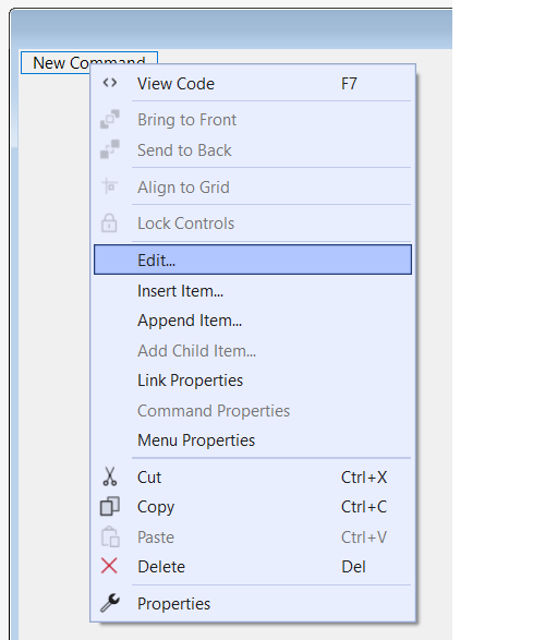 Configure the Menu bar For WinForms App