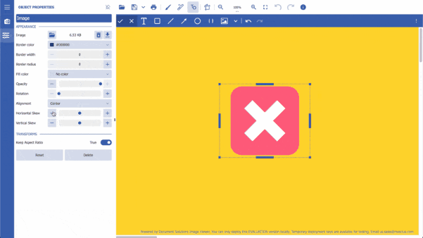 Allow End-Users to Apply Horizontal and Vertical Skew in JS Image Editor