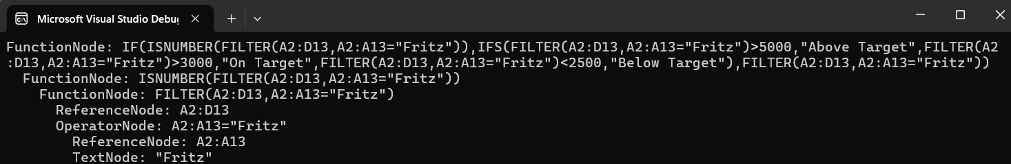 Parse the Formulas from XLSX using C Sharp