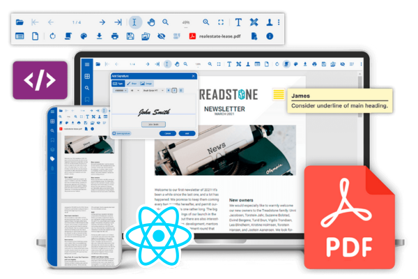 Load and View PDF Files in a React PDF Control | Developer Solution