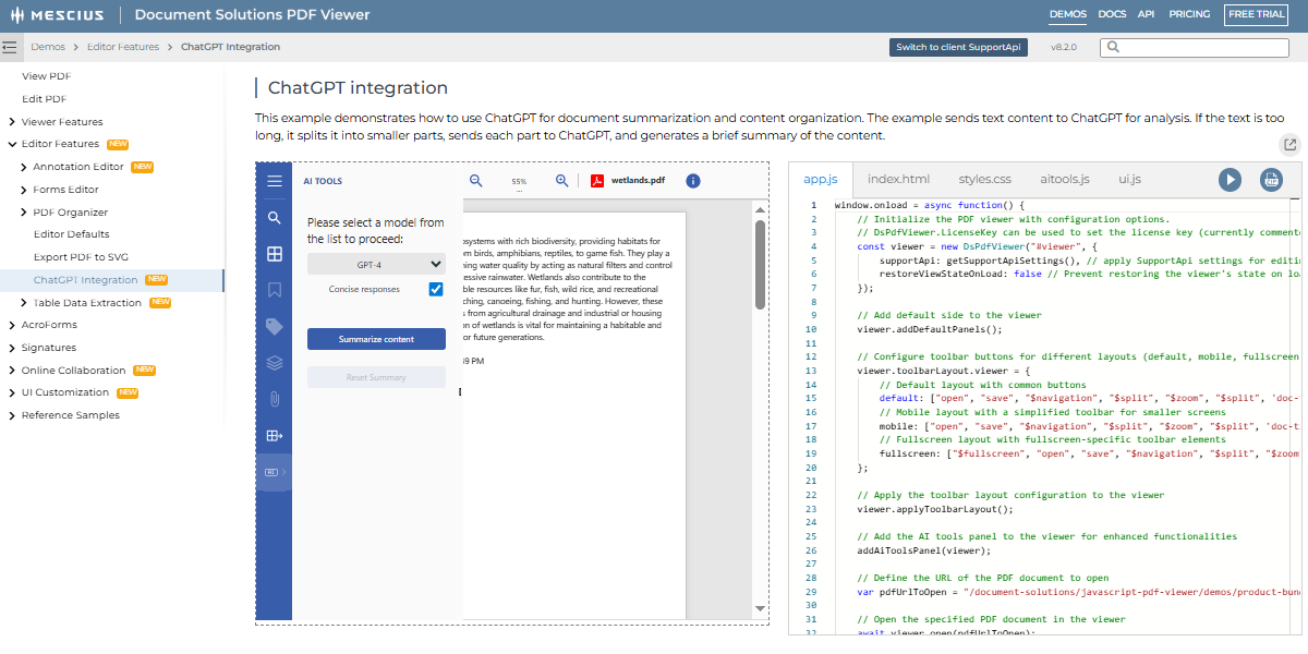 JavaScript PDF Viewer | PDF AI Browser Support for End Users