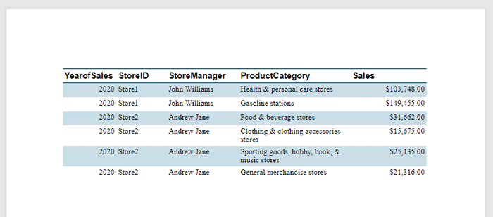 Preview Your Report